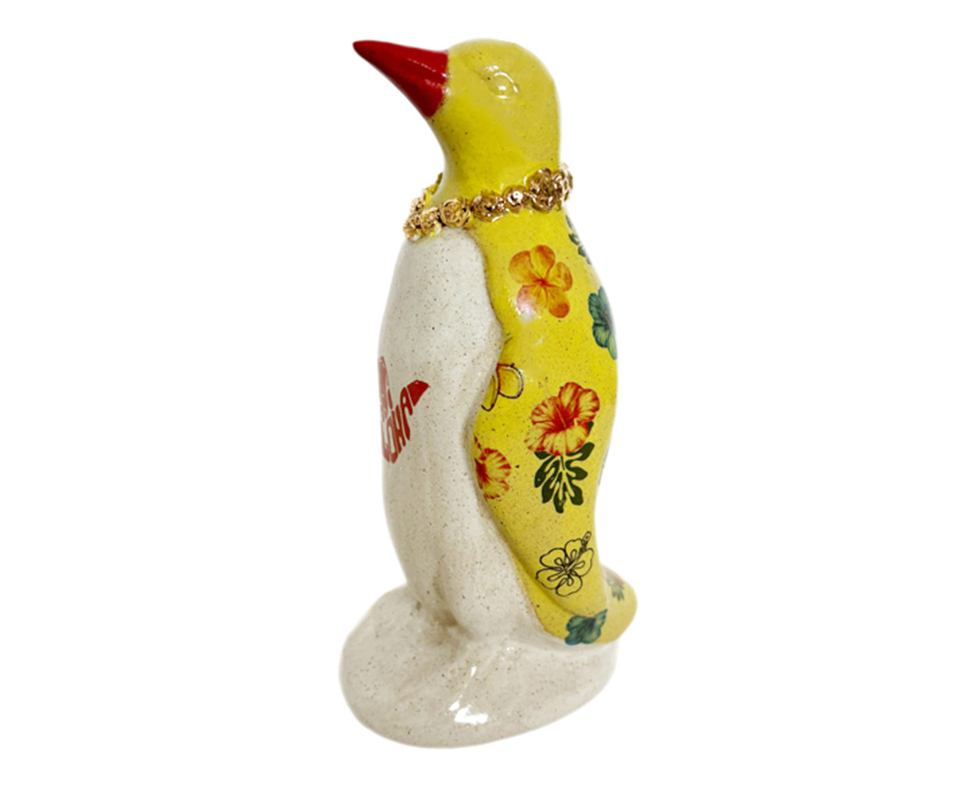 Adorno Pinguim De Geladeira Aloha Amarelo image number 0