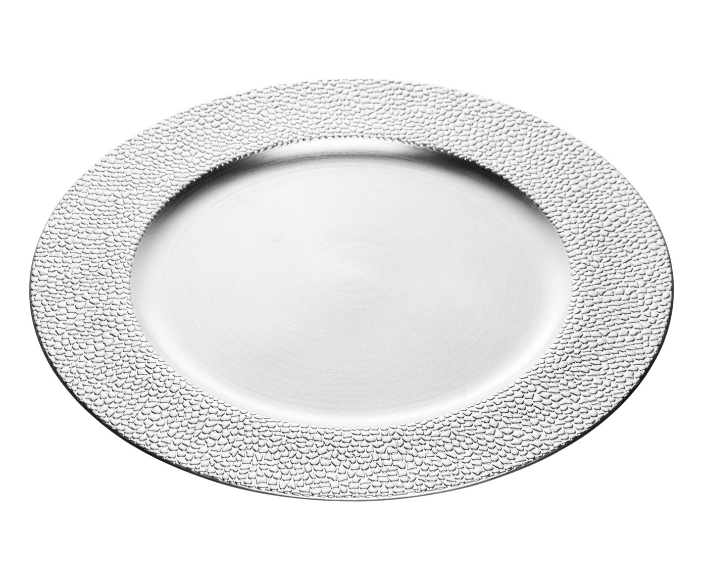 Sousplat de Pl&aacute;stico Moledo Prateado image number 1