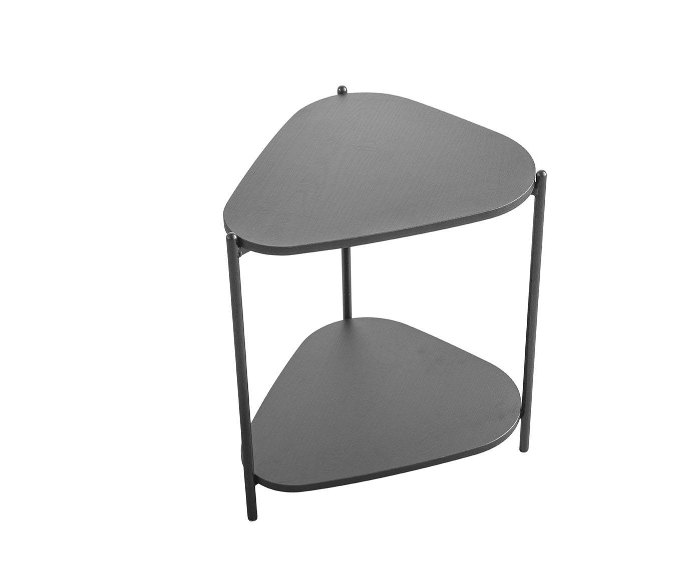 Mesa Lateral Com Prateleira Org&acirc;nica Nero e Preto image number 2