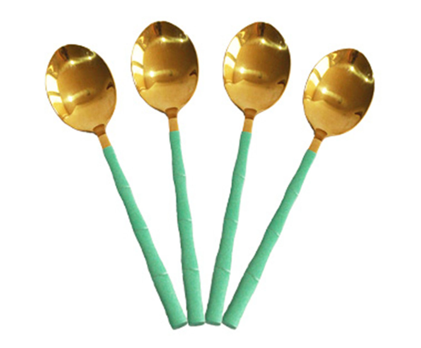 Jogo de Colheres de Sobremesa em Inox Verde image number 0