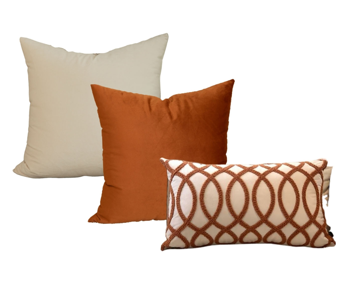Jogo de Almofadas New Collection Offwhite e Cobre - image 0