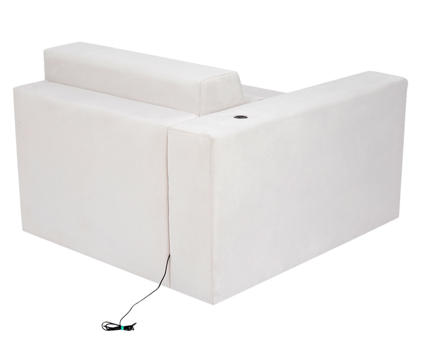 Sof&aacute; Retr&aacute;til Pasha em Veludo com USB - Cru image number 10