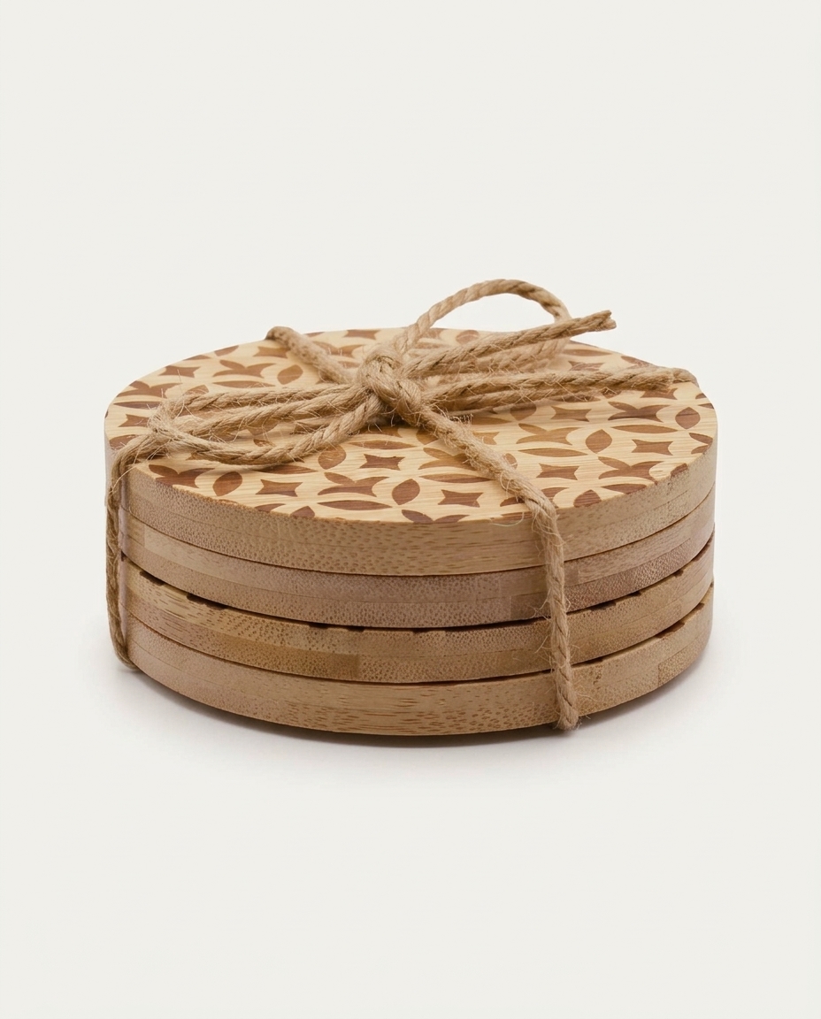 Jogo de Porta Copos em Bambu Zuelai - image 0