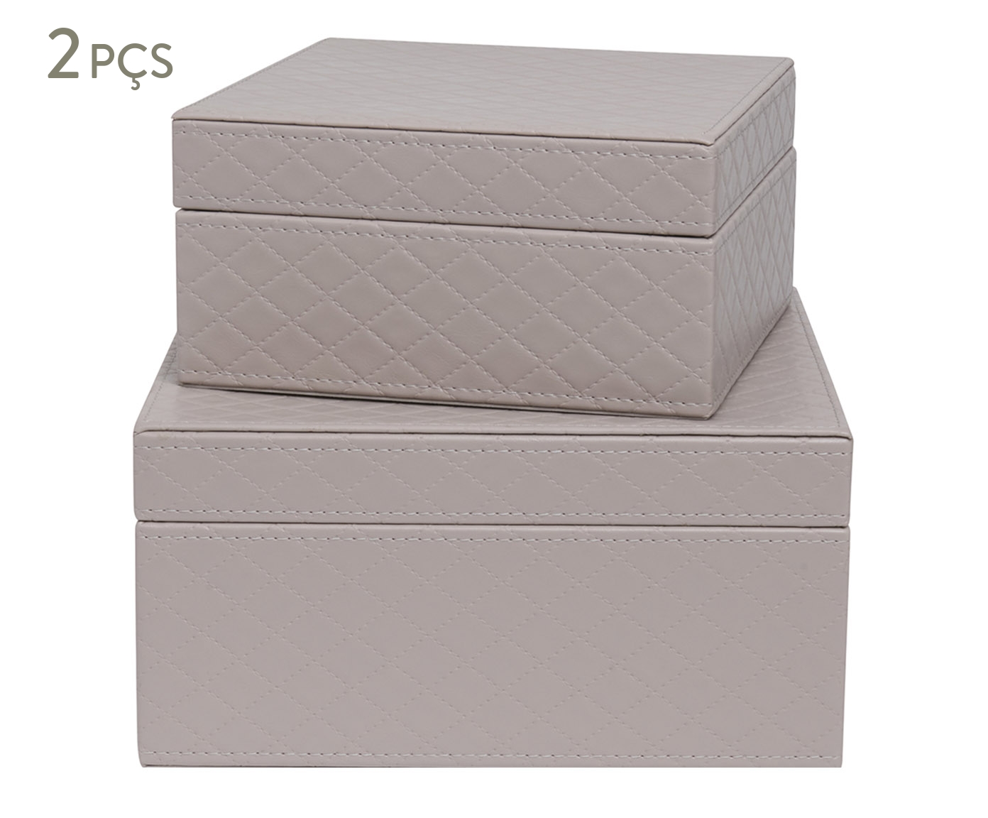 Kit Caixas em Em Mdf Com Revestimento em Pu 2 P&ccedil;s image number 0