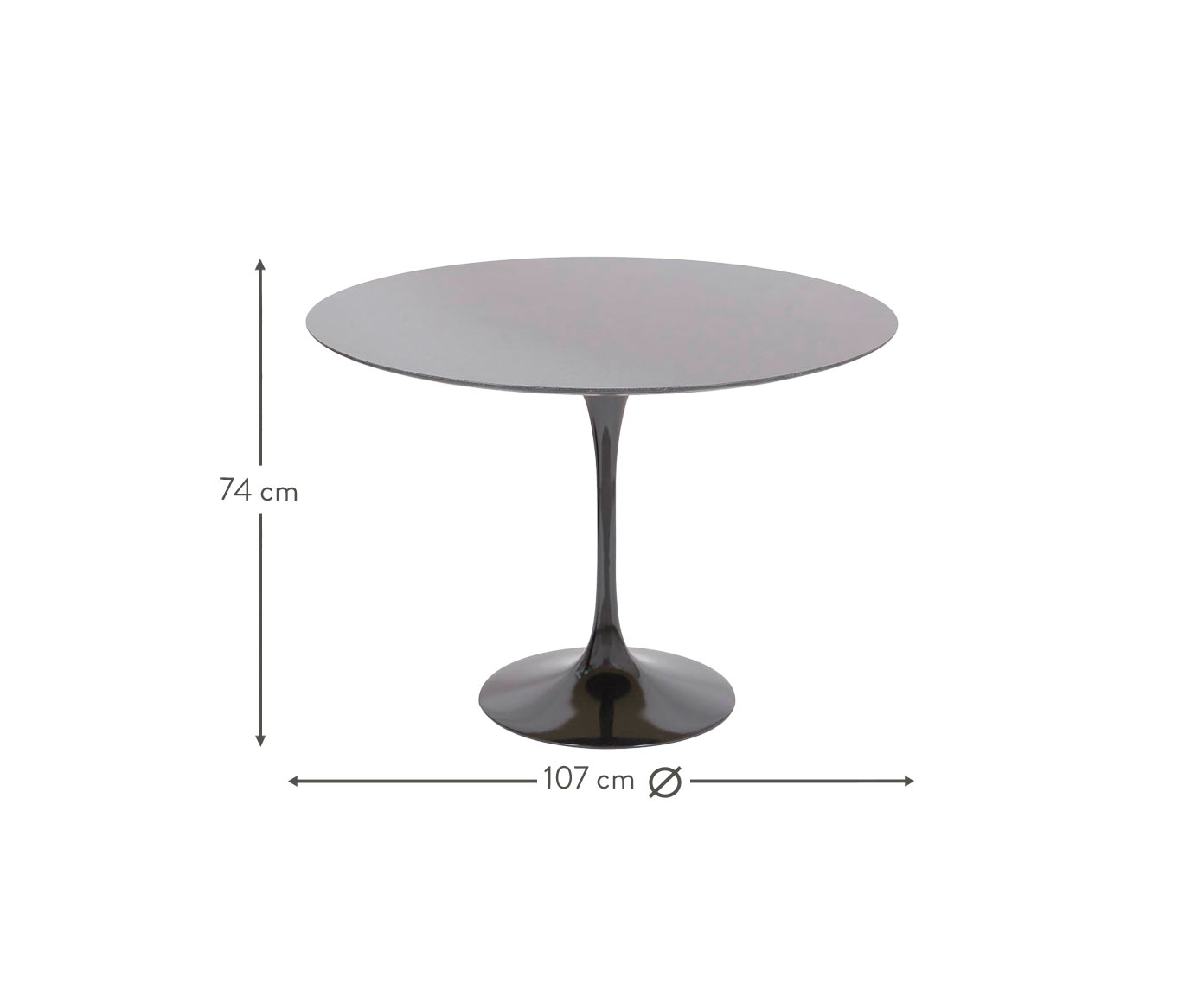 Mesa Saarinen Redonda S&atilde;o Gabriel Base Preta image number 5