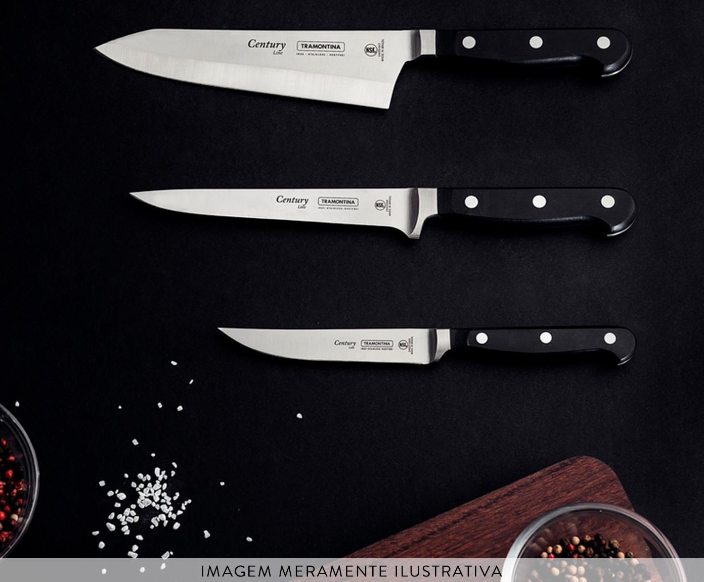 Faca para Fatiar em Inox Agile 7" - Preta image number 1