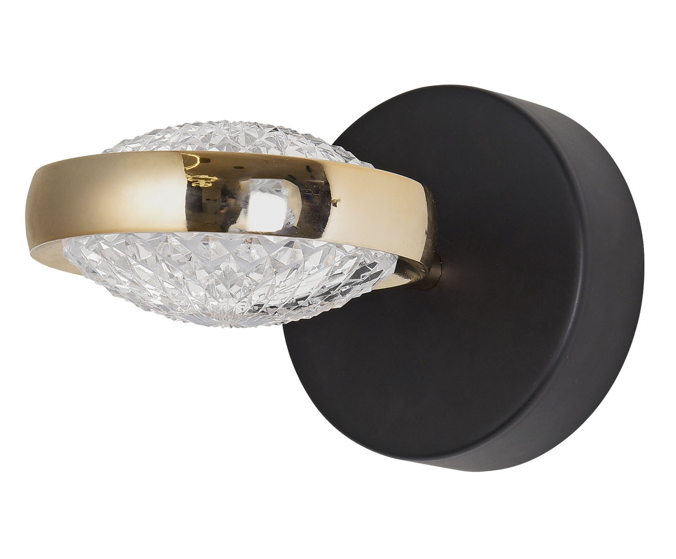 Arandela Beep Preto e Dourado image number 0