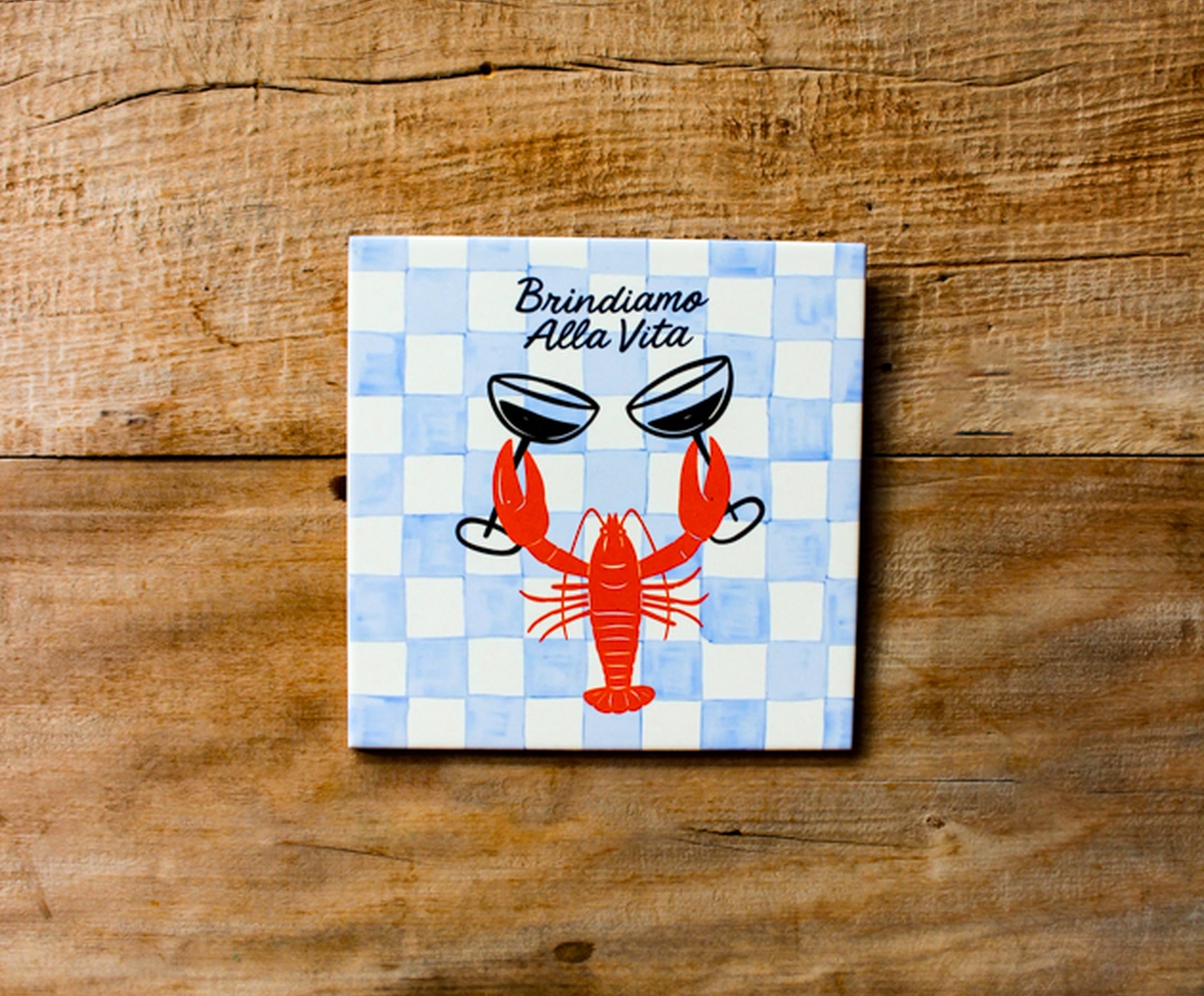 Azulejo Decorativo "Brindiamo Alla Vita" - image 1