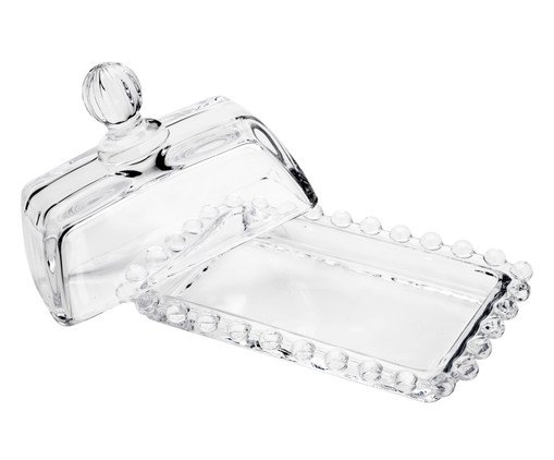 Manteigueira em Cristal Pearl - Transparente image number 4