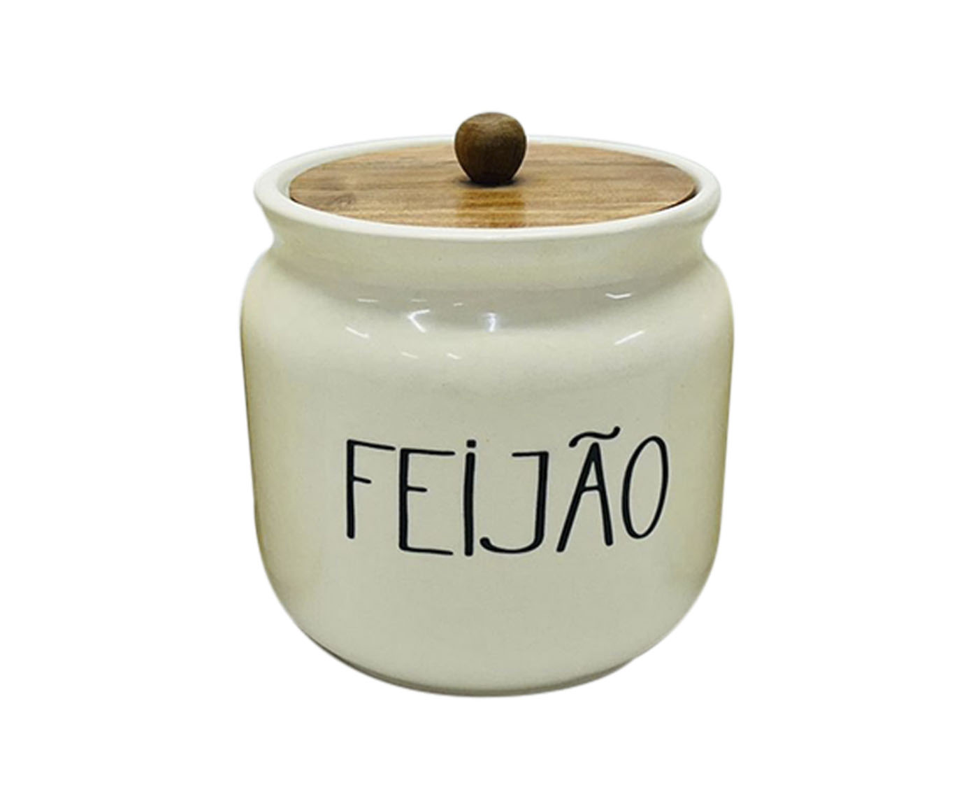 Pote para Feij&atilde;o em Cer&acirc;mica Maldovar - Creme image number 0