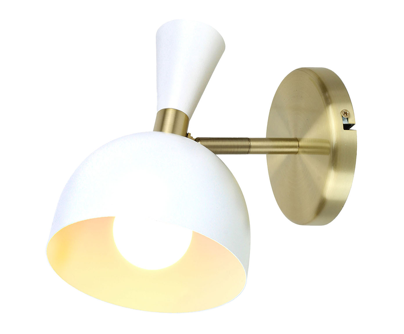 Arandela Catherine Branco e Dourado - Bivolt image number 0
