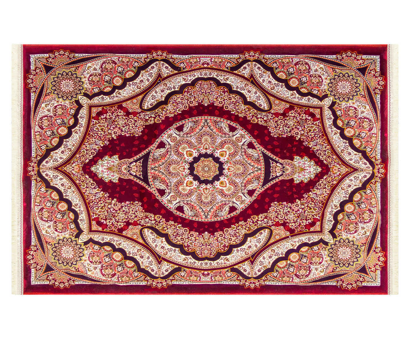 Tapete Turco Hasankeyf Vermelho e Creme image number 0