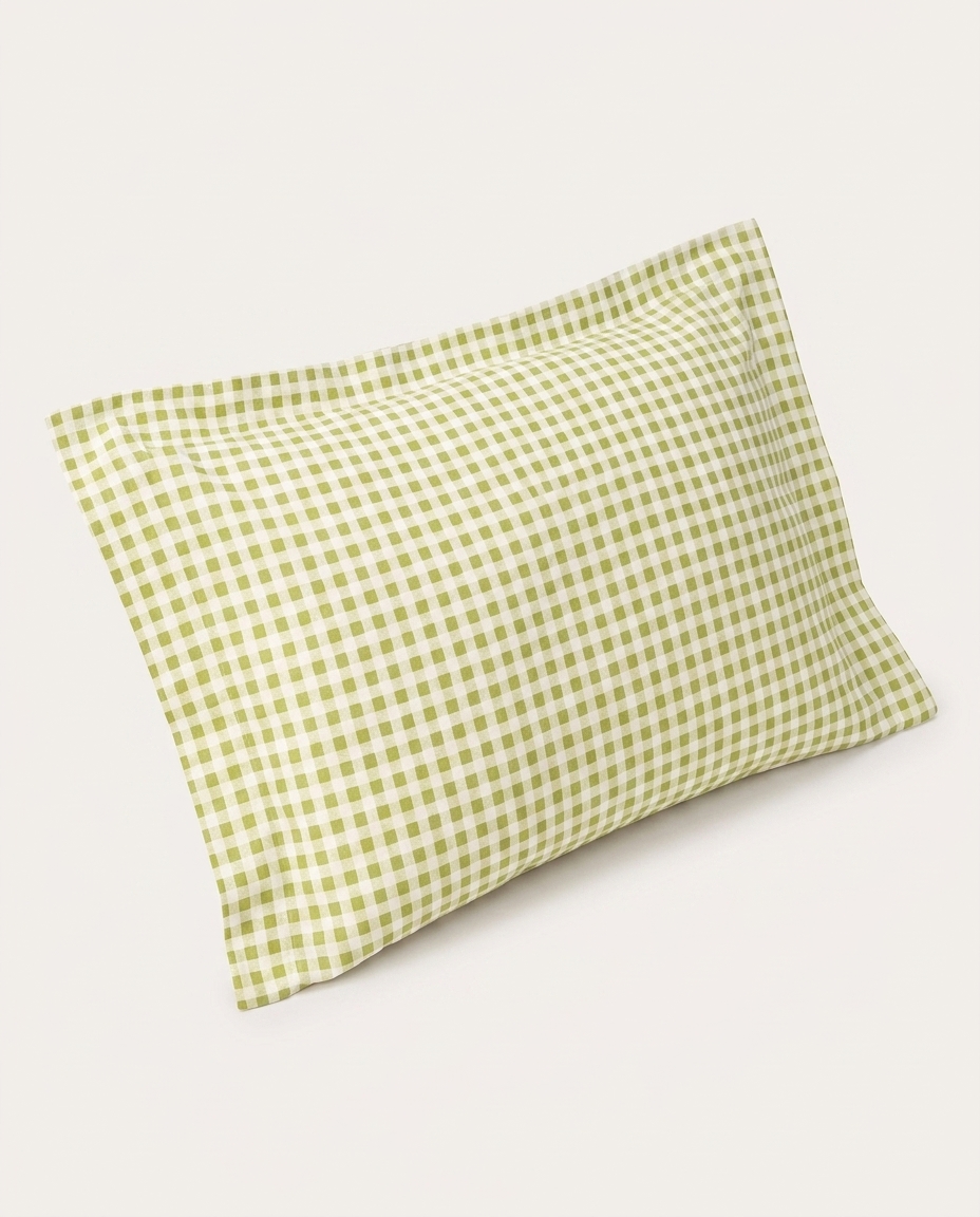 Fronha Mini Vichy Verde Oliva 200 Fios - image 1