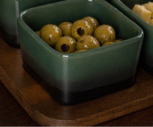 Jogo de Petisqueiras com Bandeja Jardim Gourmet Degrad&ecirc; Verde image number 2