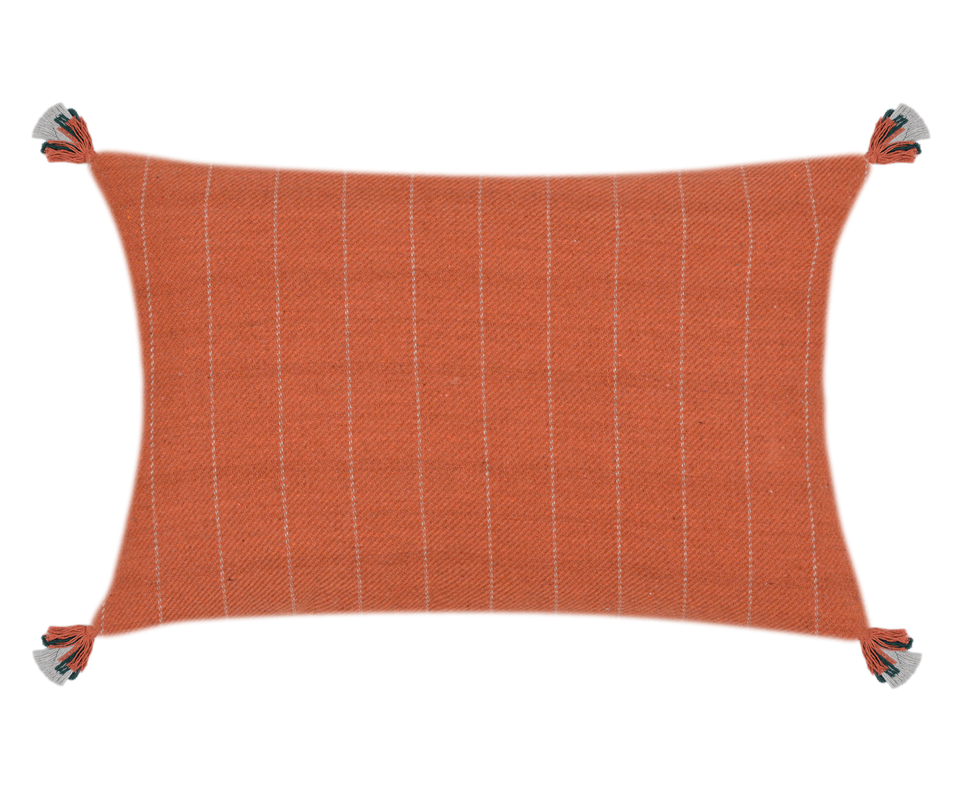 Capa de Almofada com Tassel Etnica Telha e Cinza - image 1