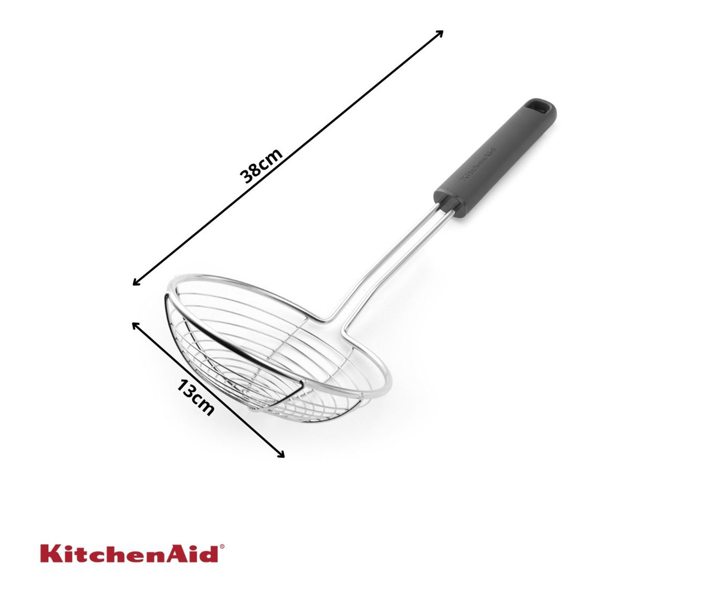 Escumadeira para Fritura em A&ccedil;o Inox Kitchenaid Cinza - image 1