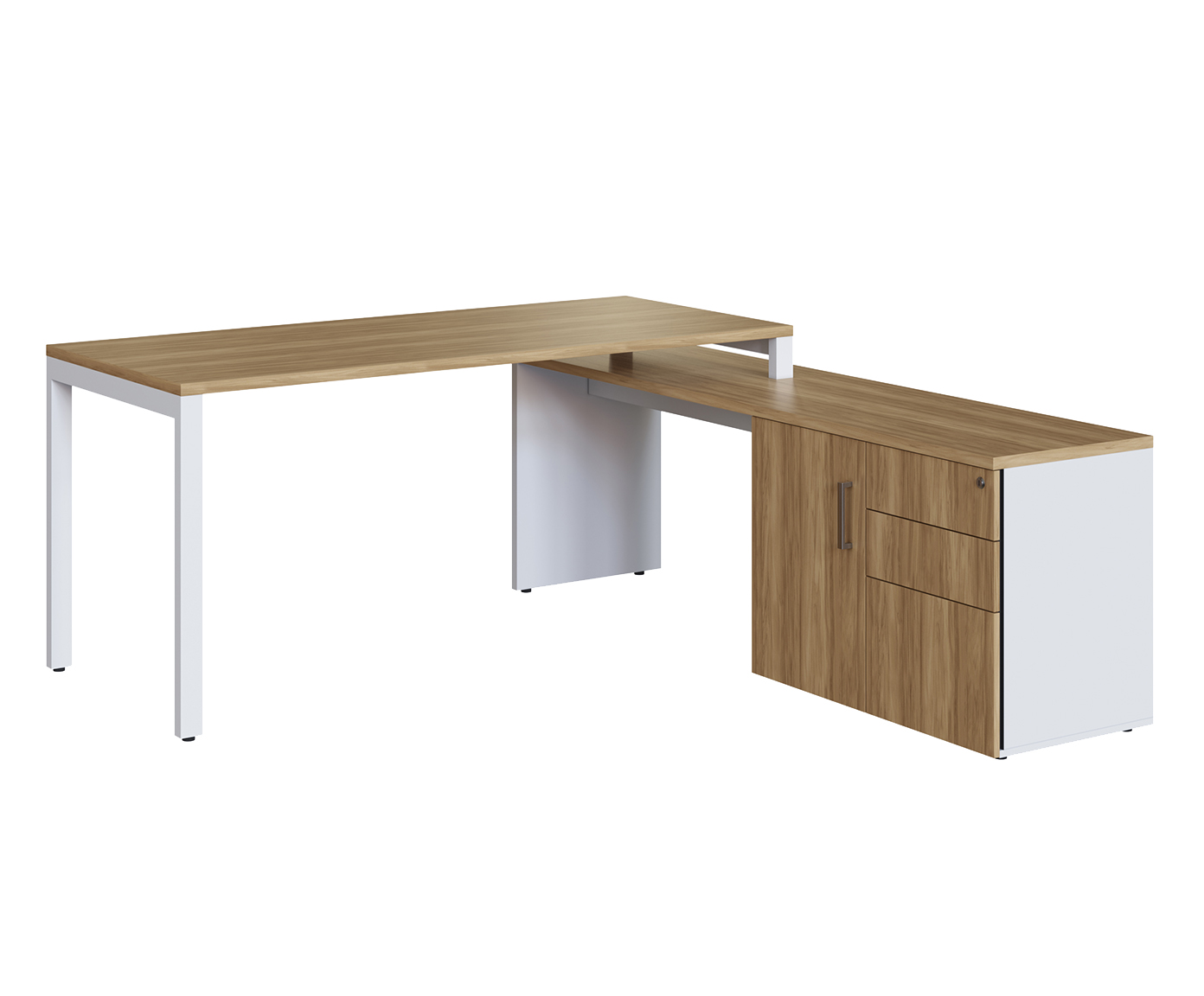 Conjunto Mesa Escrit&oacute;rio e Balc&atilde;o  - Branco image number 0