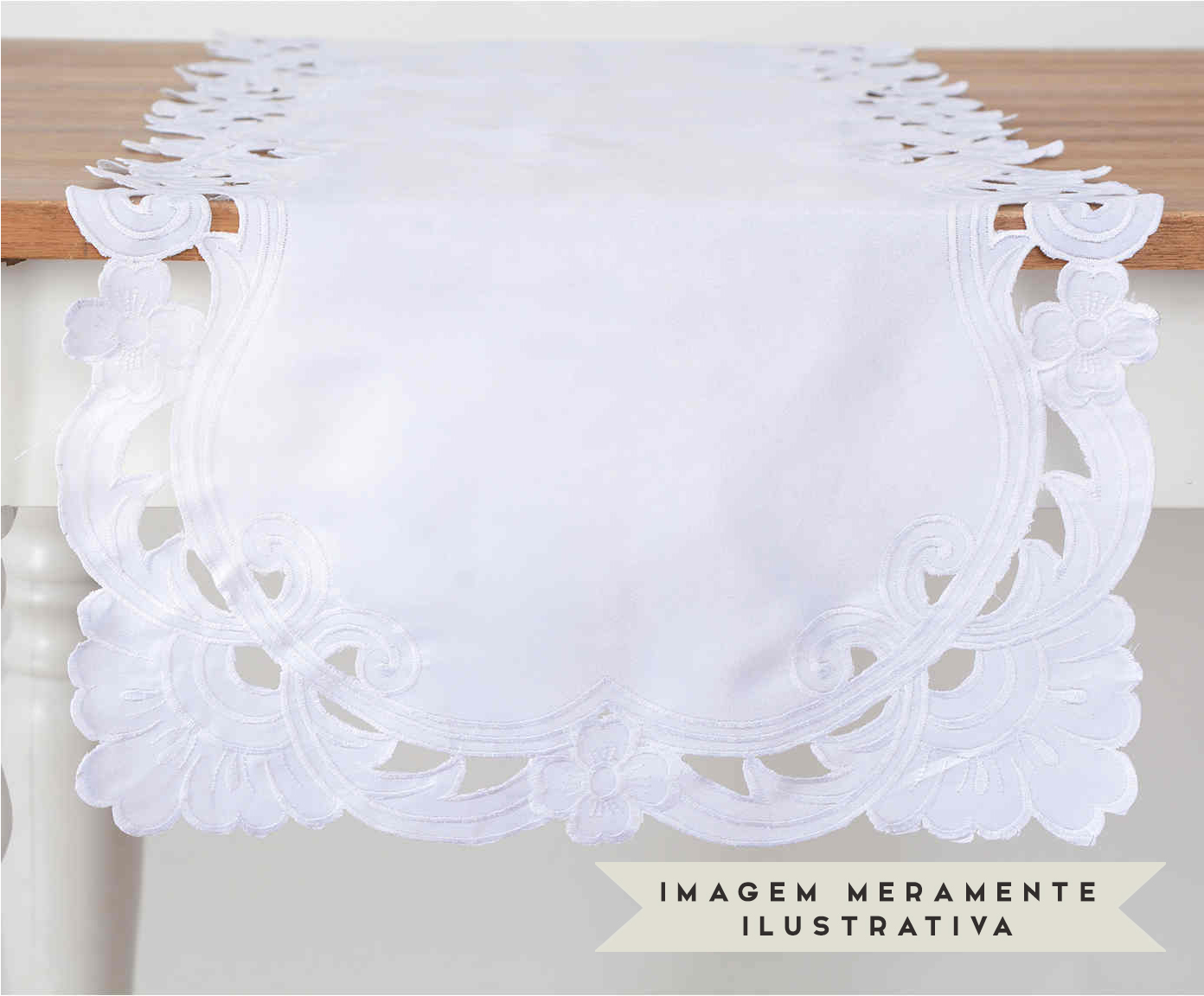 Caminho de Mesa Faith - Branco image number 1