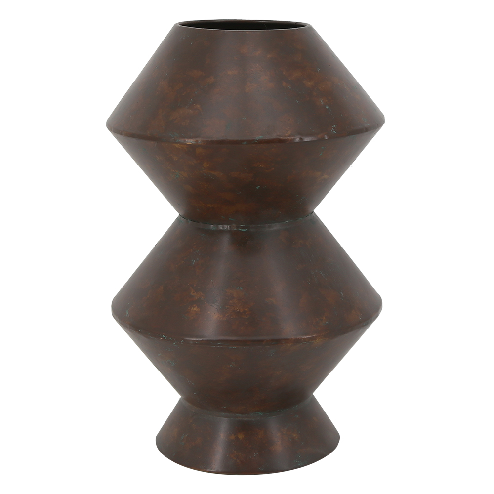 Vaso em Ferro Justo Marrom image number 0