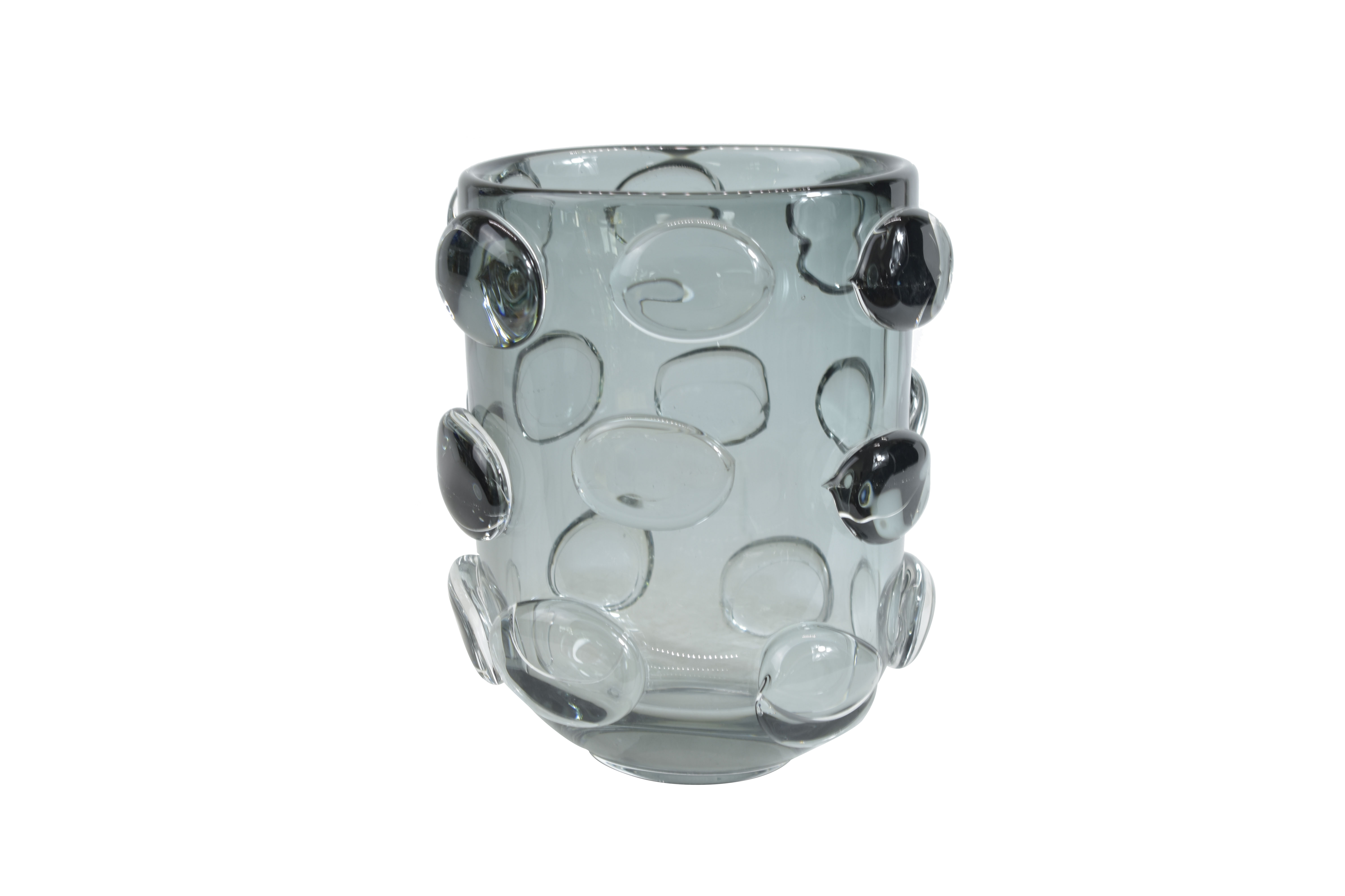 Vaso Curto Bolinhas Cinza - image 0