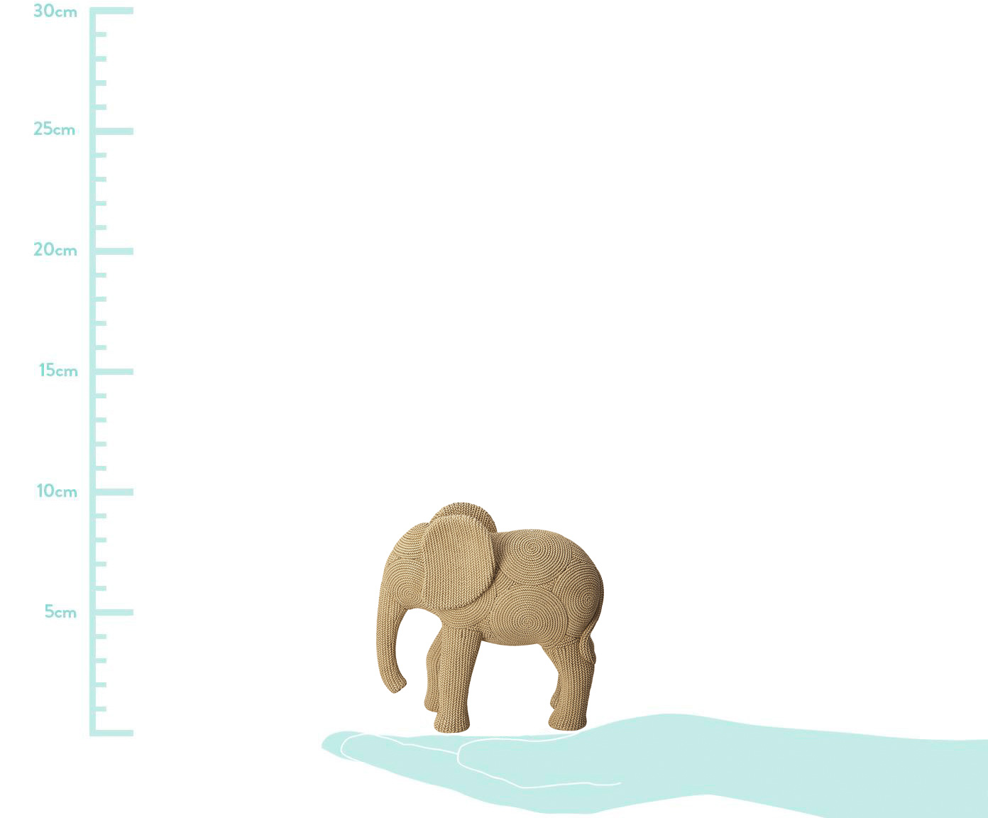 Adorno em Poliresina Elefante Bege image number 1