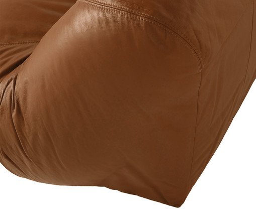 Sofa Lina Couro Caramelo Grande image number 4