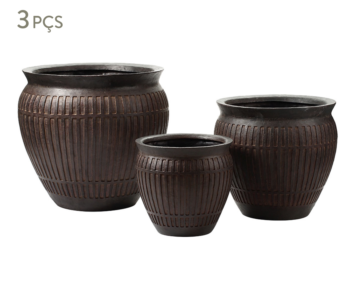 Jogo de Vasos Decorativos Terreux Marrom - image 0