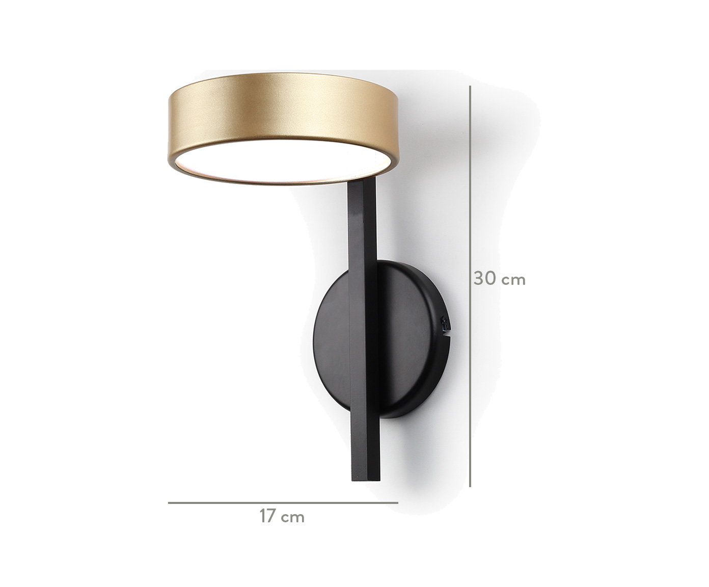 Arandela de Led 8W Carissa Preto e Dourado - Bivolt image number 2