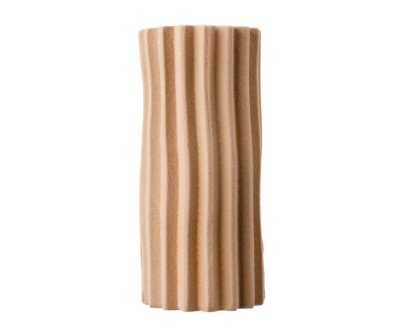Vaso Cer&ecirc;mico Redondo Listras Bege image number 1