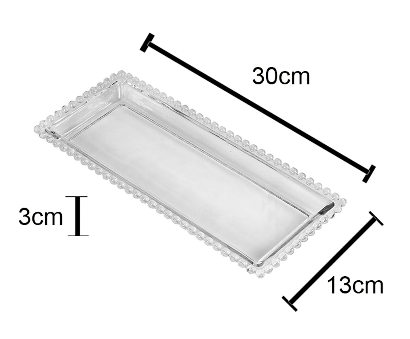 Travessa para Servir em Cristal Pearl - Transparente image number 2