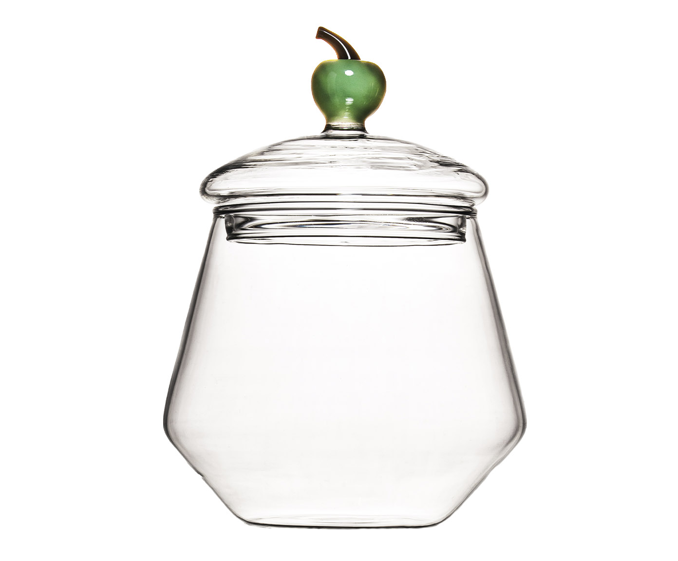 Pote com Tampa de Ma&ccedil;a Verde - 560ml - image 0