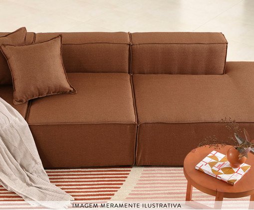 Sof&aacute; 3 M&oacute;dulos Encosto Parcial Esquerdo Mensa Cinza Claro image number 5