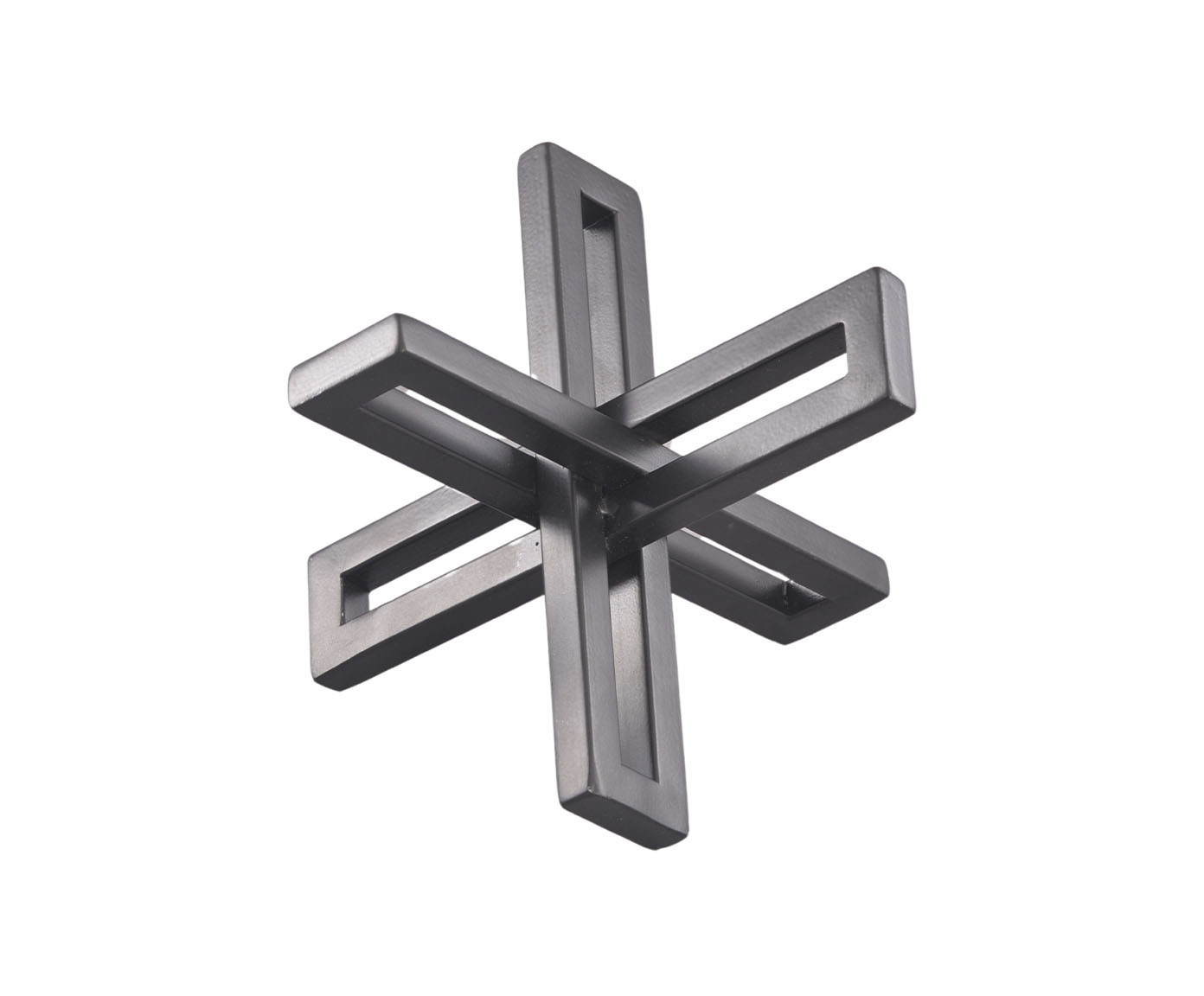 Escultura Sheshi Grande em Metal Preto image number 0