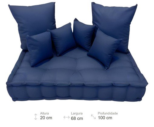 Futon Turco com Almofadas azul image number 2
