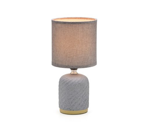 Lumin&aacute;ria de Mesa Pumice Cinza e Dourado image number 1