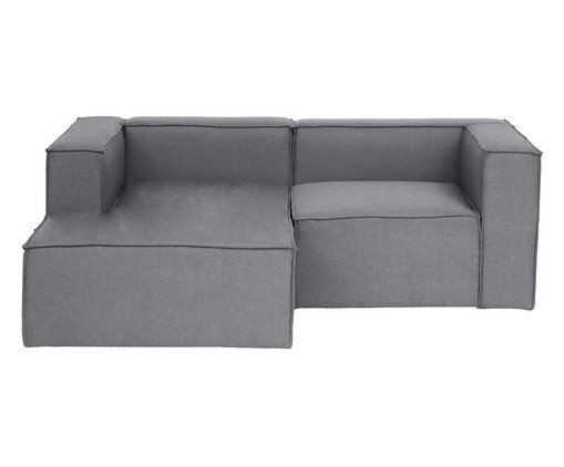 Sof&aacute; 2 M&oacute;dulos Chaise Mensa Cinza Escuro image number 0