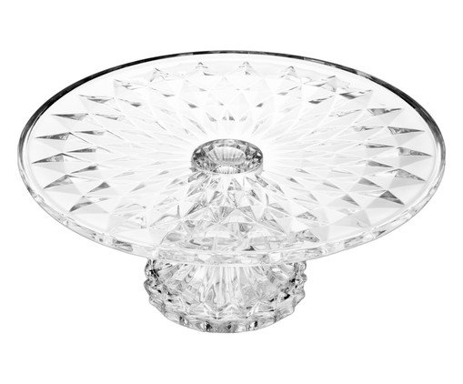 Prato para Bolo em Cristal Diamond Transparente image number 0