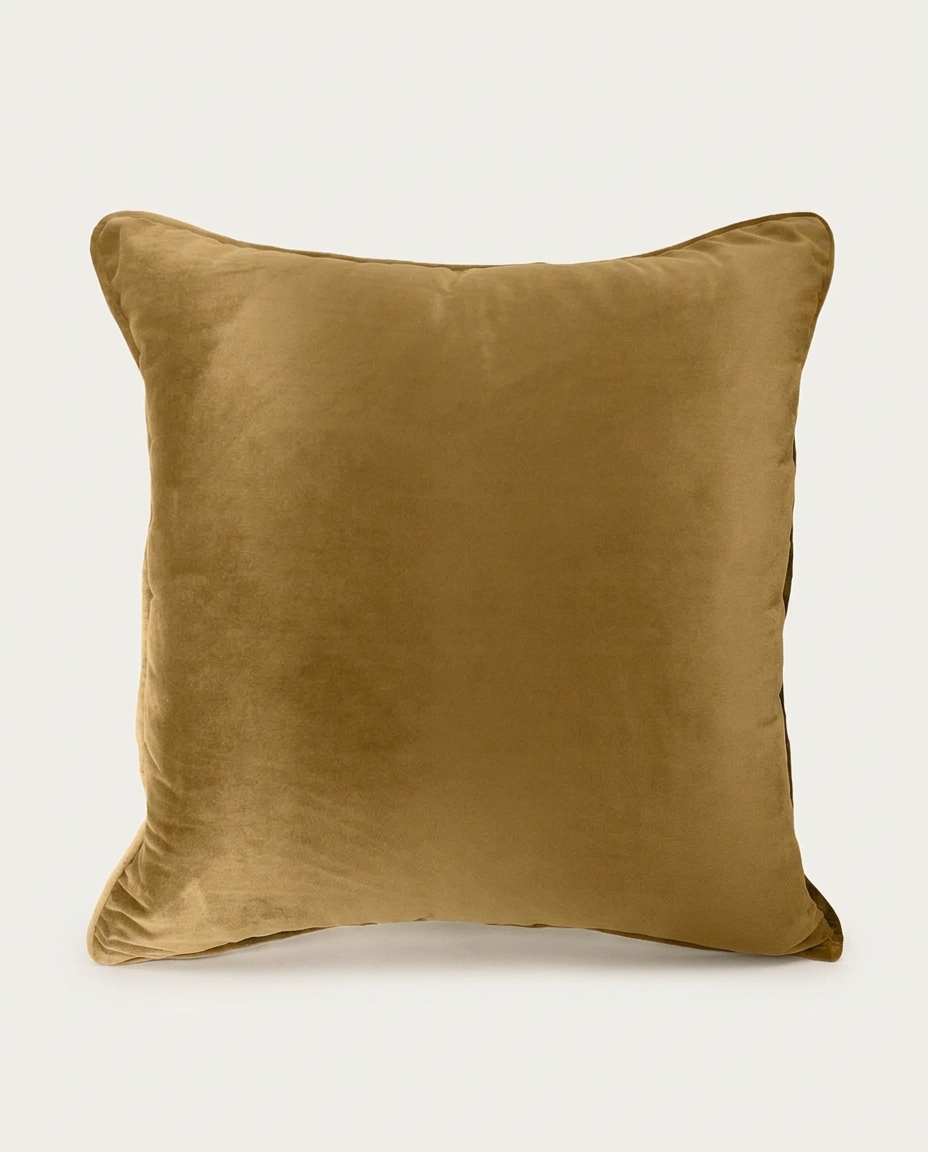 Almofada em Veludo Soft Liso Dourado image number 2
