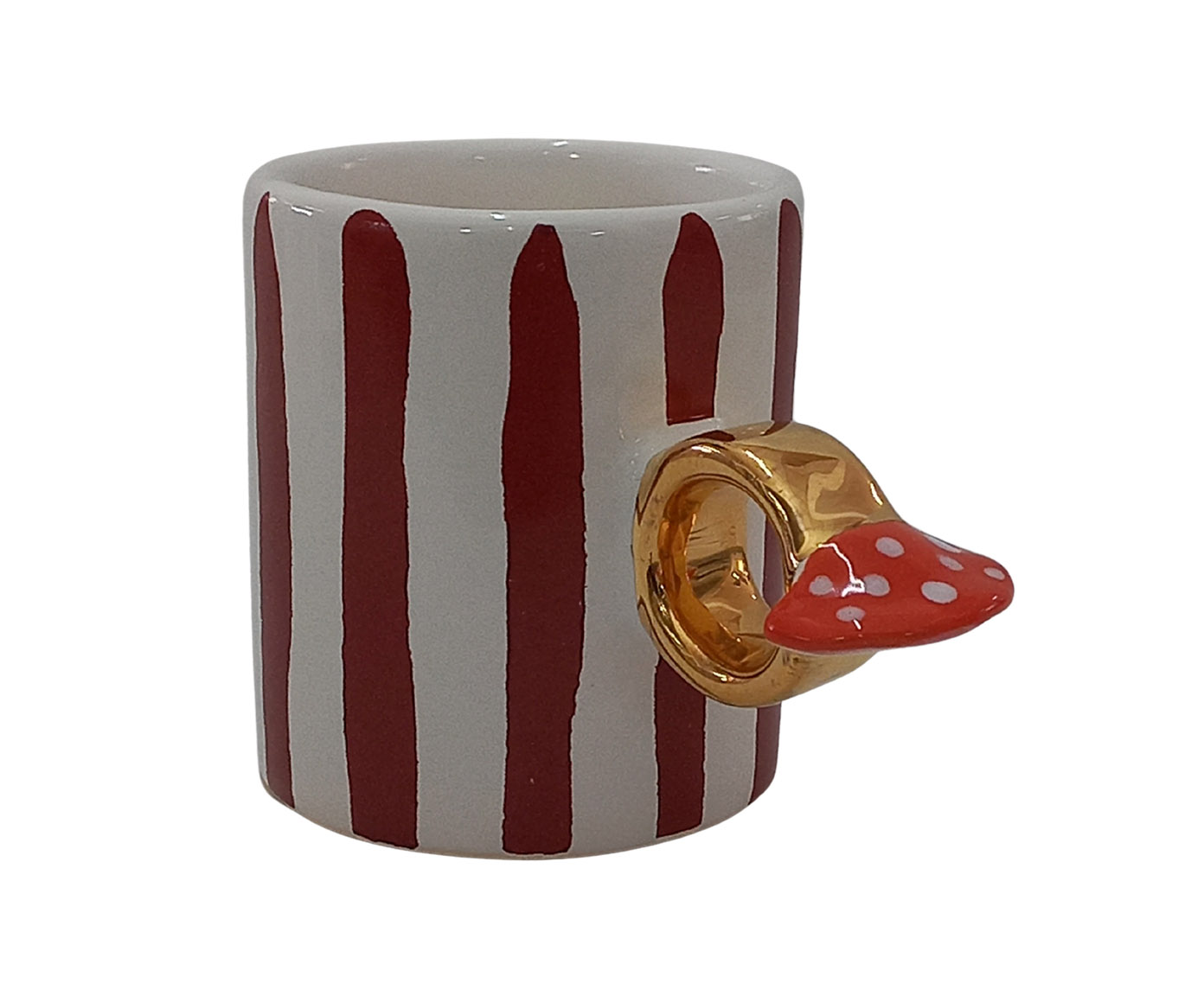 Caneca Mushroom Gold Listrado Azul image number 0