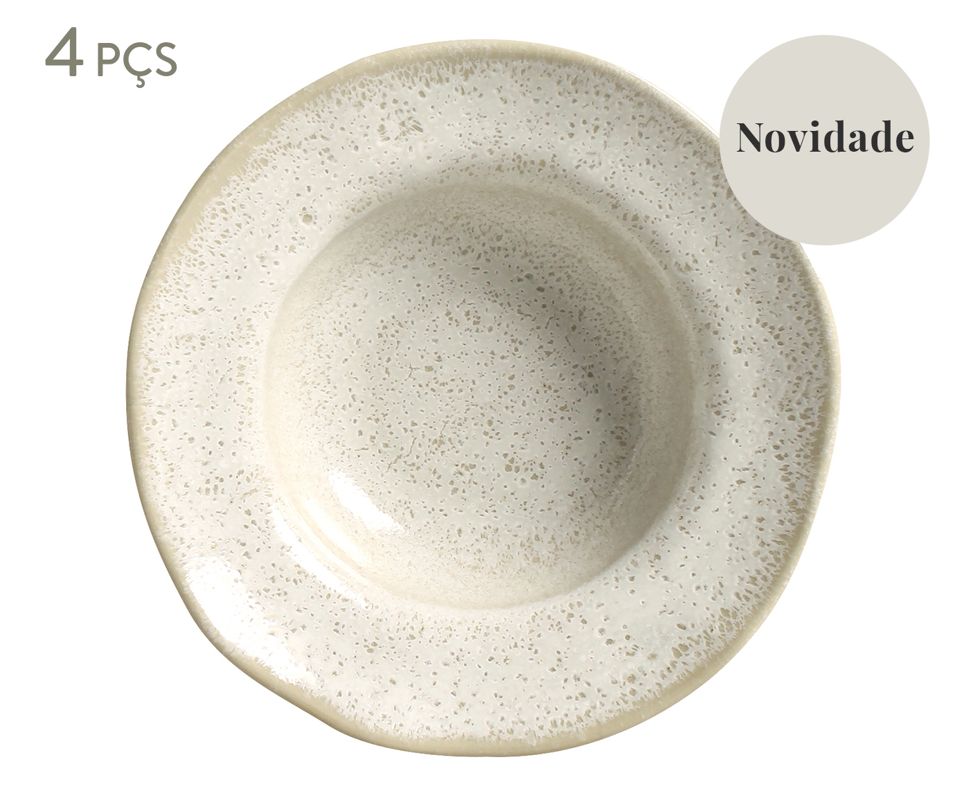 Jogo de Pratos para Sobremesa Org&acirc;nico Vanilla Cru lV image number 0