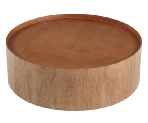 Mesa de Centro Redondo Laminado Debora - Castanho image number 1