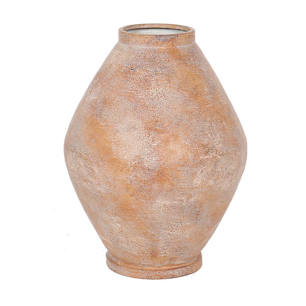 Vaso Farto em Metal Rosa - image 0