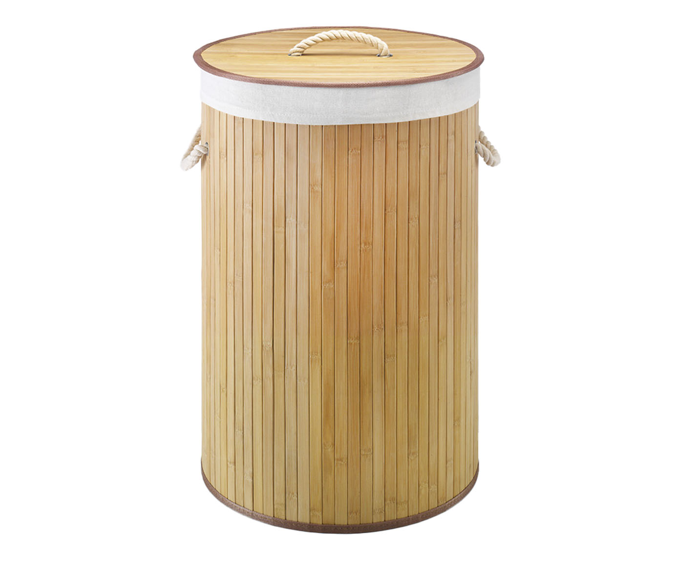 Cesto de Roupa Bariloche Bambu Bege image number 0