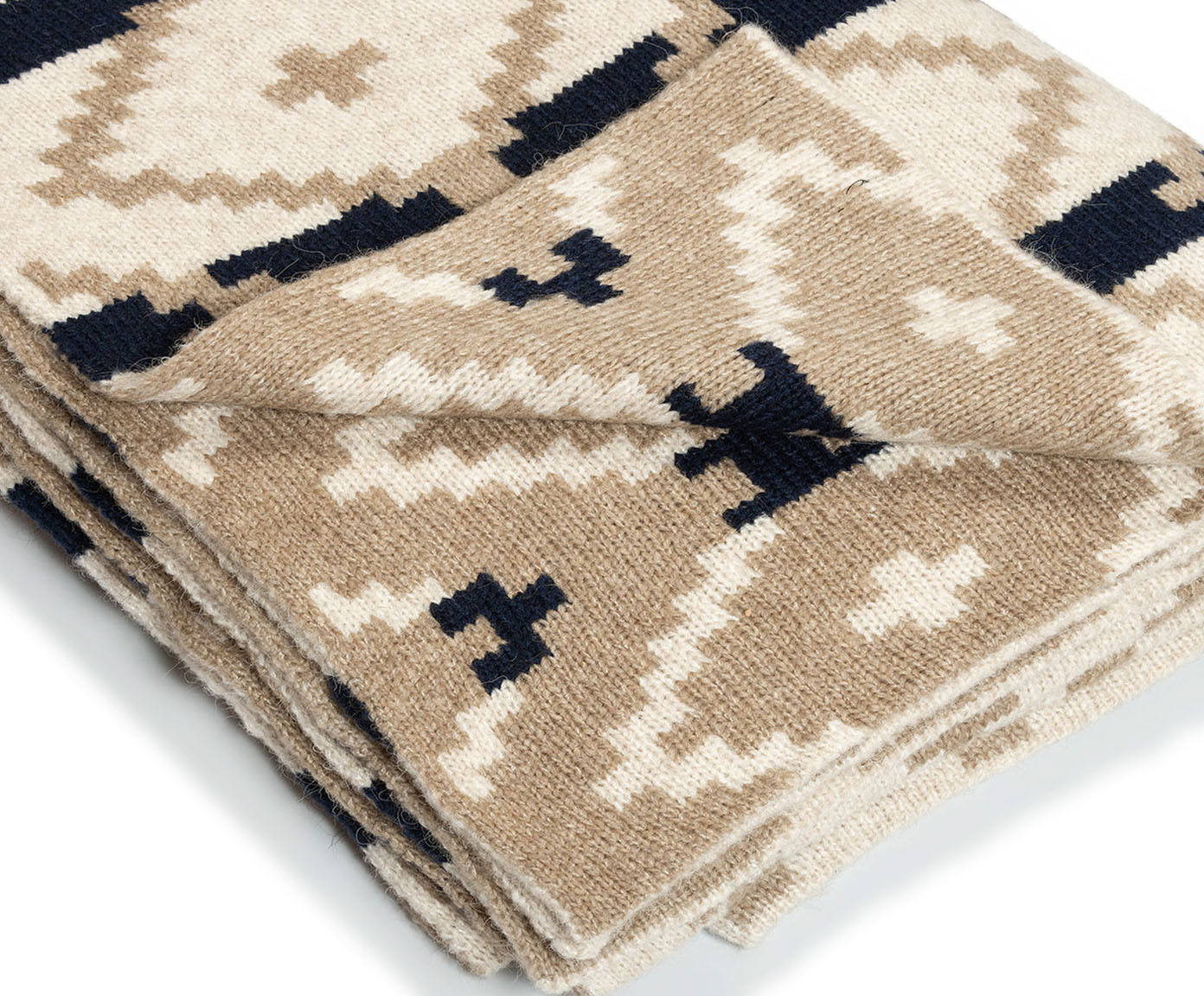Manta Chevron P&eacute;rola e &Iacute;ndigo - image 1