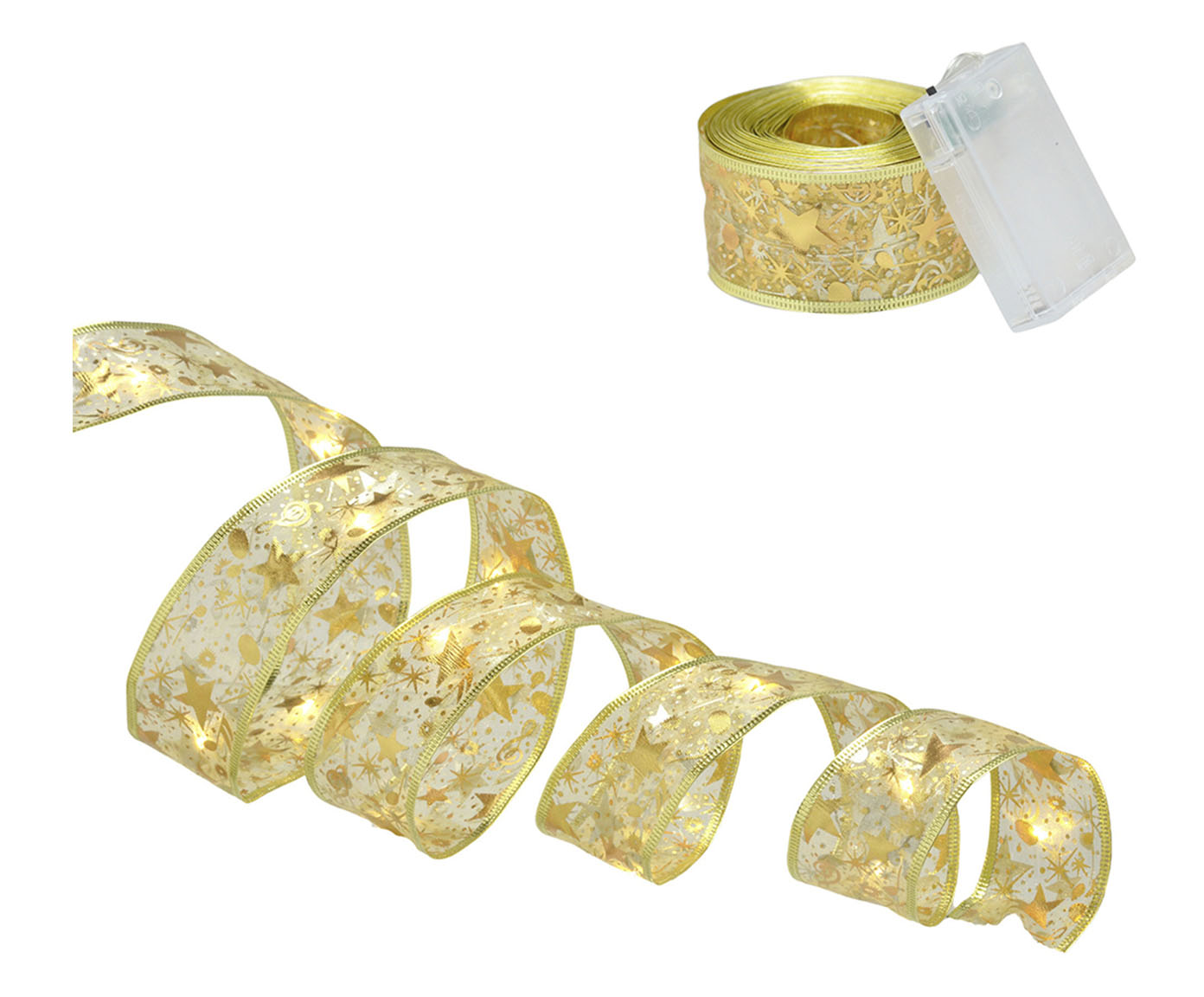 Fita Natalina com Led V M Dourado - image 0