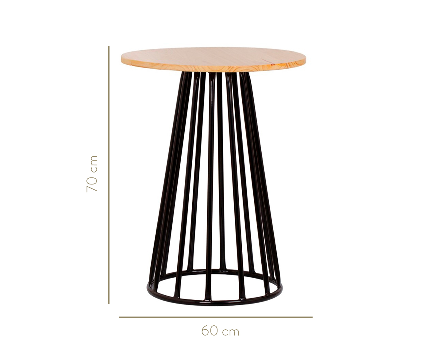 Mesa Lateral Redonda Spin - Natural - image 1
