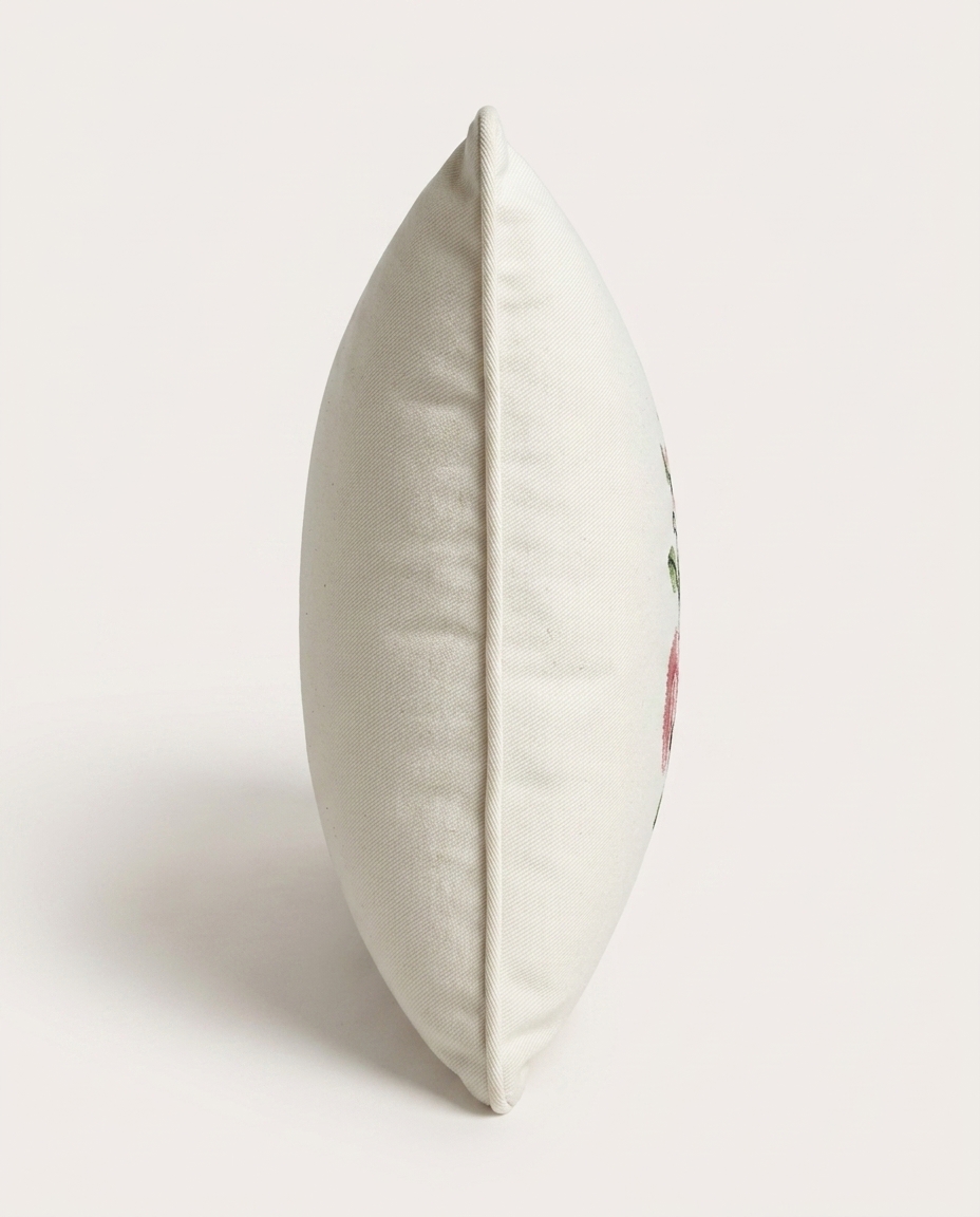 Almofada Bordado Fino Flower III - Branco - image 1