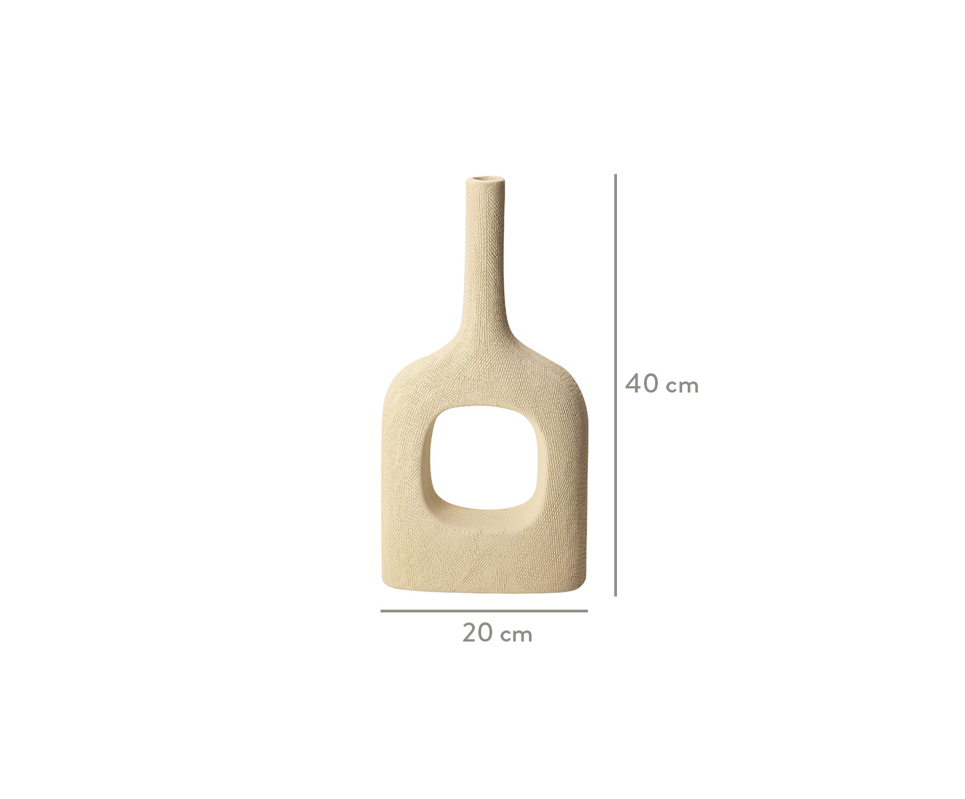 Vaso em Poliresina Spok - Bege image number 2