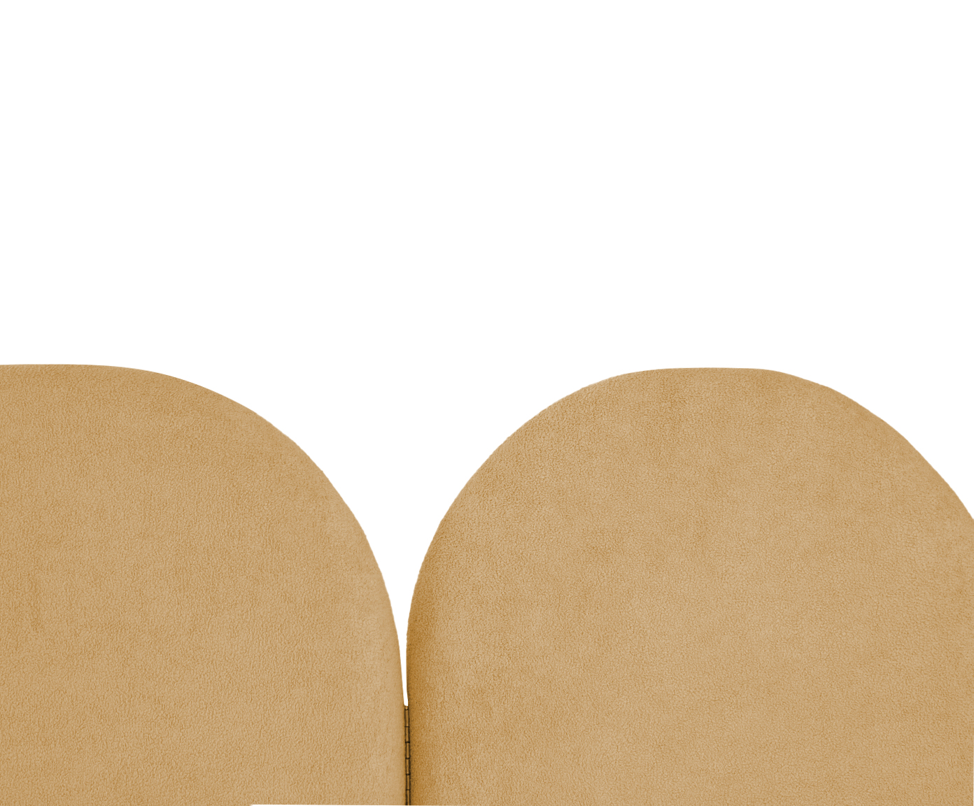Cabeceira em Boucle Aveludado Arco Embrace Amarelo Ocre image number 4