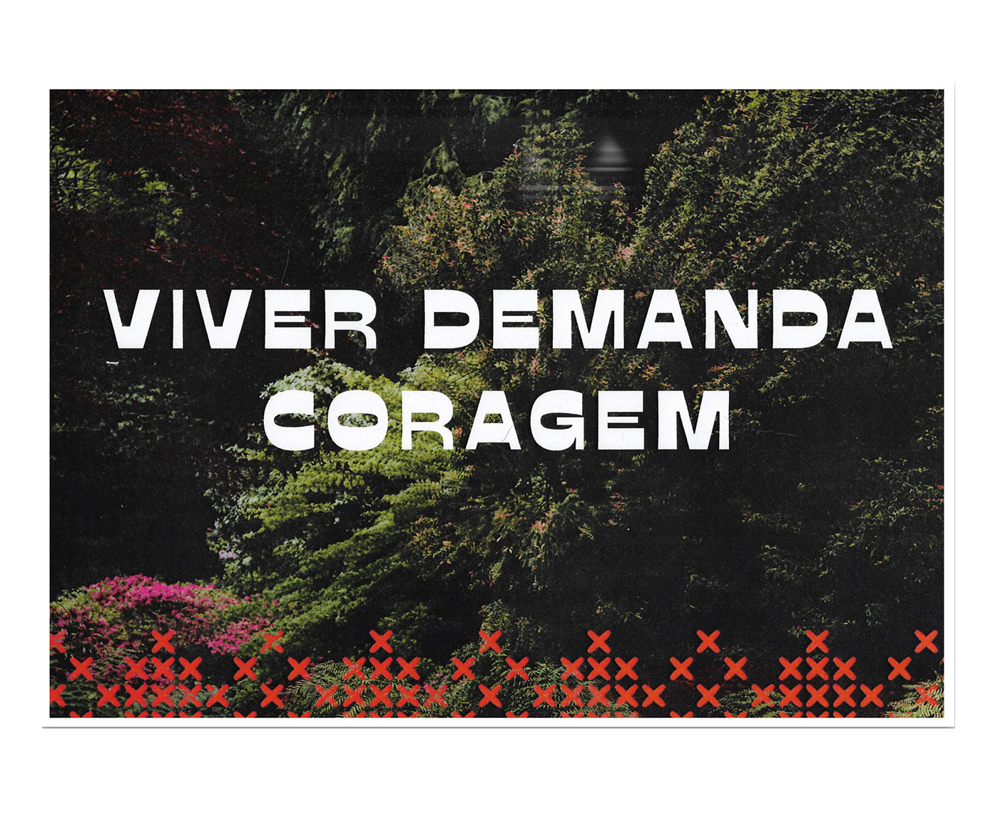 Cartaz Decorativo Viver Demanda Coragem Branco image number 0